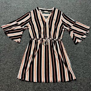 Striped Bell Sleeve Dress